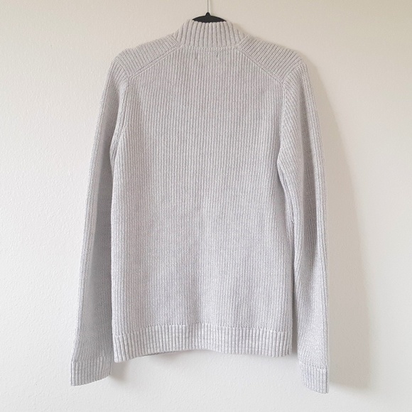 ALFANI Men's Knit Grey Zip-up Sweater Size Small - Picture 3 of 6